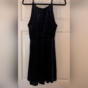 Francesca’s Navy Velvet Dress. Size Medium.